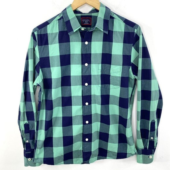 UNTUCKit Other - UNTUCKit Bonarda Medium Slim Fit Green Buffalo Plaid Long Sleeve Shirt  Cotton
